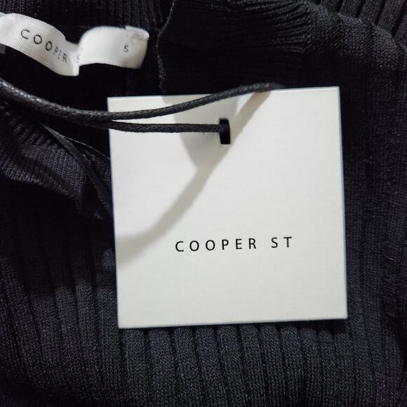 Cooper St Hilton Knit Top High Neck Short Sleeve Black Women's Small New Sample - Picture 11 of 11